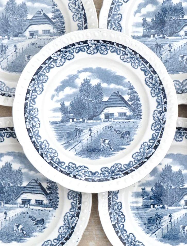 Bord Société Ceramique “Boerenhoeve”, Antiek en Kunst, Antiek | Servies los, Ophalen of Verzenden