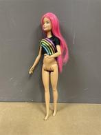barbie pop met roze haar h14hf fhx00, Barbie, Ophalen of Verzenden, Zo goed als nieuw, Nvt