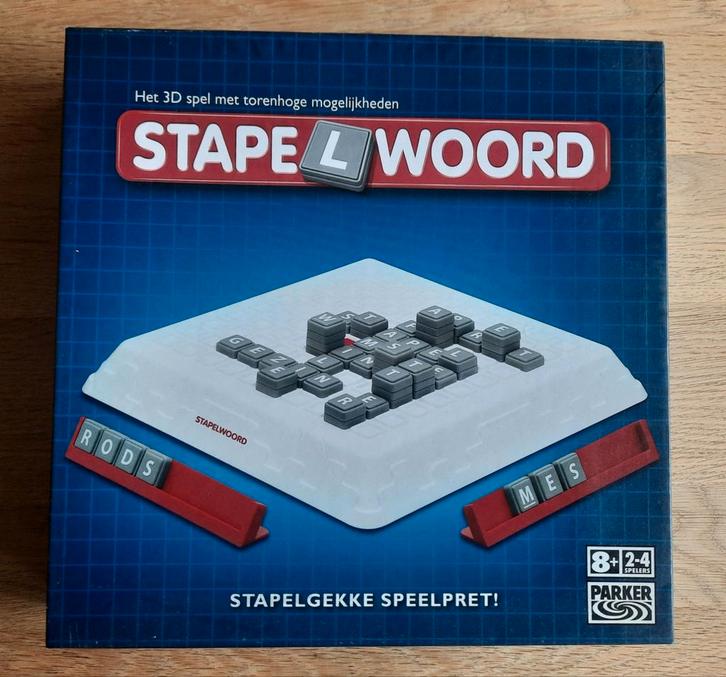 Stapelwoord / 3D scrabble, Hobby en Vrije tijd, Gezelschapsspellen | Bordspellen, Zo goed als nieuw, Ophalen of Verzenden