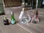 4 mooie Antiek Vintage Parfum Flesjes 2 x Leeg 2 x Gevuld, Parfumfles, Gebruikt, Gevuld, Verzenden