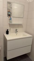 Nieuwe wasbak met kraan te koop + spiegel (zonder meubel), Nieuw, Minder dan 100 cm, Wasbak of Wastafel, 25 tot 50 cm