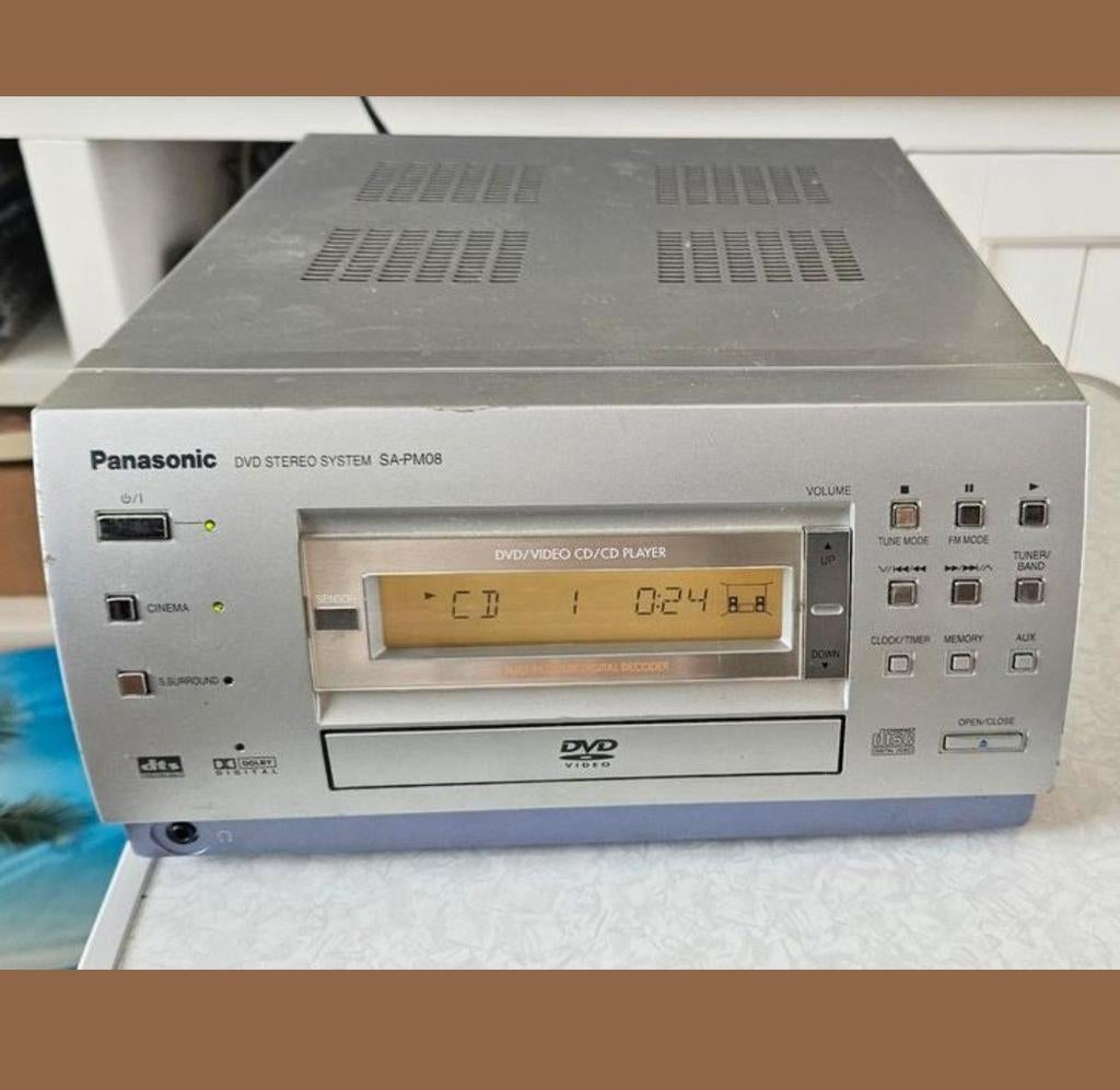 panasonic dvd cd stereo S A pm 08 vintage leuk verzamelitem, Ophalen, Gebruikt