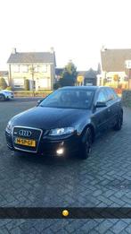 Audi A3 2.0 Sportback 110KW AUT 2006 Zwart, Auto's, 65 €/maand, Zwart, 4 cilinders, Leder en Stof