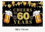 Banner, slingers 60 jaar, Ophalen of Verzenden, Versiering, Verjaardag