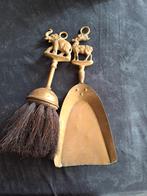 Messing veeg set open haard, Antiek en Kunst, Antiek | Koper en Brons, Ophalen of Verzenden