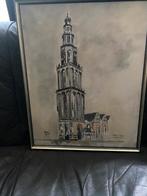 Schilderij groningen Martini Toren, Antiek en Kunst, Ophalen of Verzenden