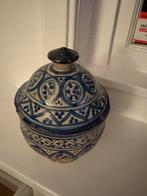 Marokkaanse Keramische Pot met Deksel - Tibor, Antiek en Kunst, Antiek | Keramiek en Aardewerk, Ophalen of Verzenden