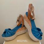 Michael Kors blauwe denim sandalen met sleehak/38,5, Michael Kors, Blauw, Nieuw, Sandalen of Muiltjes