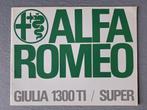 Brochure ALFA ROMEO GIULIA 1300 TI / SUPER - 1969 EN., Ophalen of Verzenden, Alfa Romeo