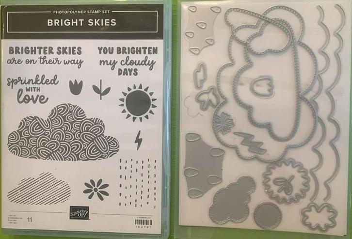 Bright Skies Bundel Stempelset + Stansen Stampin Up, Hobby en Vrije tijd, Kaarten | Zelf maken, Nieuw, Pons of Mal, Overige thema's