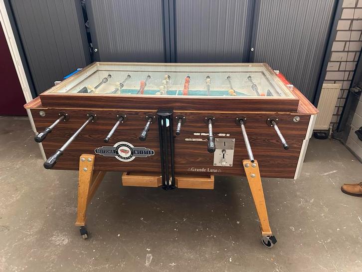 Deutscher Meister Grande Luxe Tafelvoetbal, Hobby en Vrije tijd, Gezelschapsspellen | Bordspellen, Gebruikt, Een of twee spelers