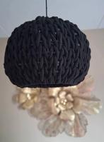 Mooie Gevlochten hanglamp zwart, Huis en Inrichting, Lampen | Hanglampen, Ophalen, Nieuw, Minder dan 50 cm