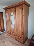 Mooie grenen kledingkast met spiegel, Gebruikt, 100 tot 150 cm, Landelijk, 50 tot 75 cm