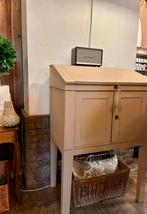 Antieke oude lessenaar, toonbank, hout, landelijk brocante, Ophalen