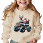 Crème sweater maat 116 met kerstman print, Noekies.com, Jongen of Meisje, Trui of Vest, Nieuw