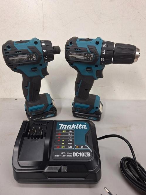 makita 12v schroefmachine boormachine +2 accu's + acculader, Doe-het-zelf en Verbouw, Gereedschap | Boormachines, Zo goed als nieuw