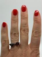 Z108 Prachtige zilveren ring barnsteen maat 18, Sieraden, Tassen en Uiterlijk, Ringen, 18 tot 19, Ophalen of Verzenden, Zo goed als nieuw