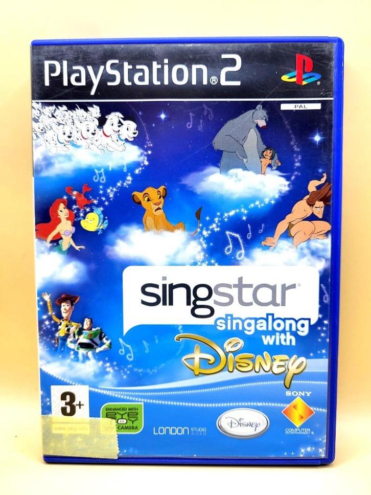 Singstar: Singalong with Disney - PS2, Spelcomputers en Games, Games | Sony PlayStation 2, Zo goed als nieuw, Muziek, 3 spelers of meer