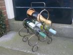 Wijnrek smeedijzer 6 flessen flessenrek 43,5 cm. hoog., Huis en Inrichting, Woonaccessoires | Wijnrekken, Gebruikt, 5 tot 15 flessen