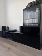 IKEA BESTÅ tv-opbergcombinatie – zwart – zo goed als nieuw, Huis en Inrichting, Kasten | Televisiemeubels, Ophalen, Zo goed als nieuw