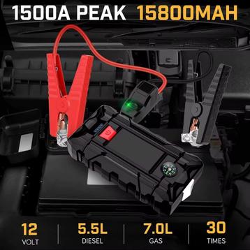 Auto Jump Starter 1500A - Powerbank 15800mAh beschikbaar voor biedingen