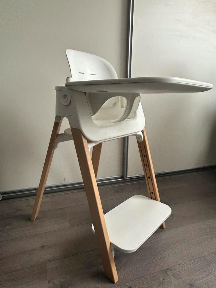 Stokke Steps kinderstoel met wipstoel, Kinderen en Baby's, Kinderstoelen, Gebruikt, Meegroeistoel, Afneembaar eetblad, Ophalen
