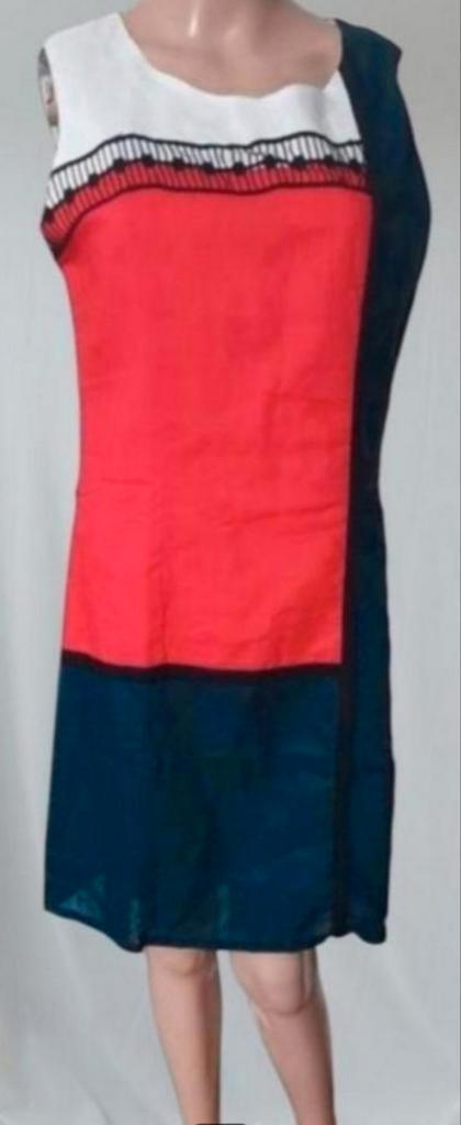 ✨️SALE‼️ Zomers Jurkje Blauw Wit Rood - Maat 36✨️✨️, Kleding | Dames, Jurken, Zo goed als nieuw, Maat 36 (S), Blauw, Knielengte