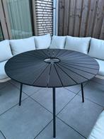 Ronde tuintafel zwart, Tuin en Terras, Tuintafels, Ophalen, Zo goed als nieuw, Rond, Aluminium