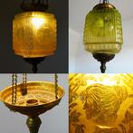 Art Nouveau Jugendstil hanglamp hangkandelaar lamp portret, Ophalen of Verzenden