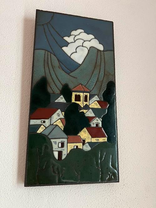 Email sur lava kunst op lavasteen van Alain Mazet, Antiek en Kunst, Antiek | Emaille, Ophalen of Verzenden