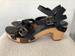Ecco sandalen hak mt 41 houten zool clogs, Ophalen, Ecco, Zwart, Nieuw