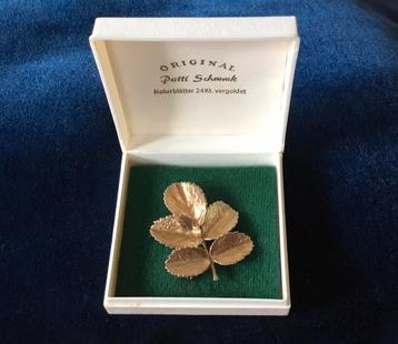 Vintage Broche, Rozenblad, beschikbaar voor biedingen