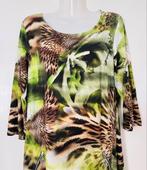 Angelle Milan groen/bruine jurk maat M, Maat 38/40 (M), Ophalen of Verzenden, Zo goed als nieuw, Knielengte