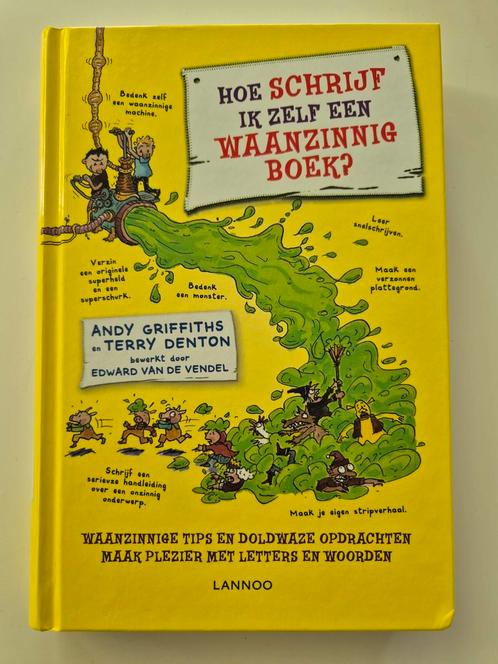 Boek Hoe schrijf ik zelf een waanzinnig boek?, Boeken, Kinderboeken | Jeugd | onder 10 jaar, Gelezen, Non-fictie, Ophalen of Verzenden
