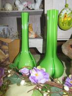 Groen glas; flesvaasje, Ophalen of Verzenden, Gebruikt