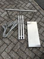 RVS kapstok met 8 hangers en schap, Wandkapstok, Ophalen of Verzenden, Zo goed als nieuw, Minder dan 100 cm