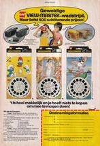 Retro reclame 1980 View-Master Smurfen & Reddertjes, Overige typen, Ophalen of Verzenden