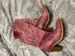 Vintage Oude Roze Cowboy Laarzen Maat 38 leer, Hoge laarzen, Ophalen of Verzenden, Roze, Gedragen