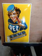 Super mooi groot emaile bord 60x40cm  PEZ peppermint, Verzamelen, Ophalen of Verzenden, Zo goed als nieuw, Reclamebord