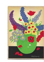 willy schermelé  bloemenvaas  uitg h.t.b, Verzamelen, Verzenden, 1920 tot 1940, Ongelopen, Overige thema's