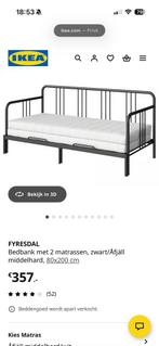 Bed bank twee persoons. Fyresdal. Gloednieuw!, Ophalen, Zwart, Tweepersoons, Zo goed als nieuw