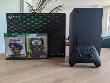 Xbox Series X (zo goed als nieuw) + 2 spellen (Call of Duty) beschikbaar voor biedingen