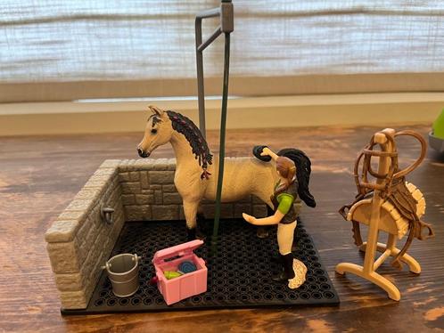Schleich paardenpoetsplaats, Verzamelen, Speelgoed, Gebruikt, Ophalen of Verzenden