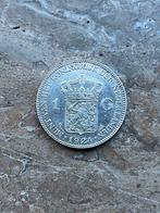1 gulden 1924 Wilhelmina, lastig jaar , zilver, Postzegels en Munten, Munten | Nederland, 1 gulden, Zilver, Ophalen of Verzenden