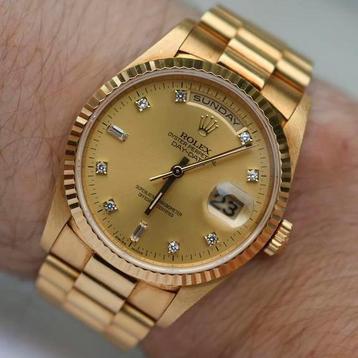 Rolex Day-Date 36mm – Ref. 18238 – Champagne diamond dial beschikbaar voor biedingen