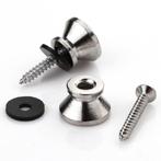 (2) vintage stijl strap buttons (bas) gitaar chrome, Moku Custom Guitars, Nieuw, 4613CB, Ophalen of Verzenden