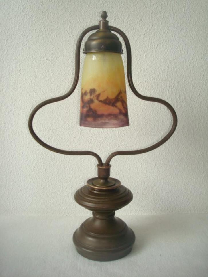 Franse Muller Freres Luneville Art Deco Bureau/Tafellamp1920, Antiek en Kunst, Antiek | Lampen, Ophalen