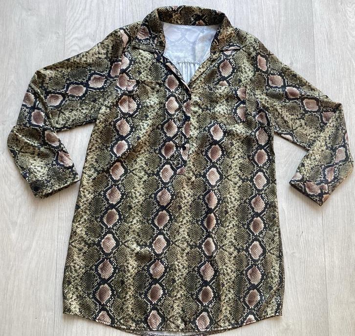 Slangenprint Blouse groen Maat XL, Kleding | Dames, Blouses en Tunieken, Zo goed als nieuw, Maat 46/48 (XL) of groter, Groen, Ophalen of Verzenden
