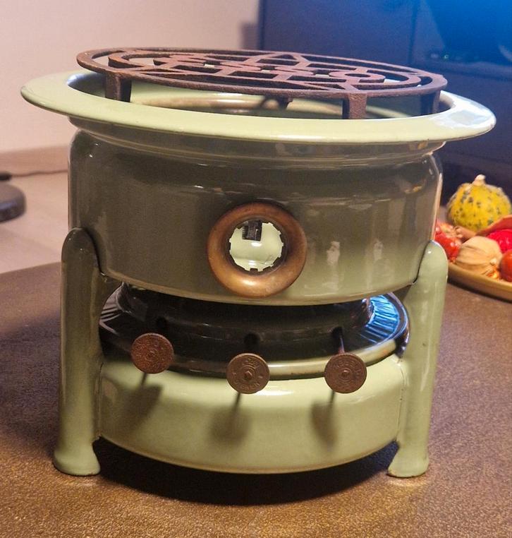 Mooi 3pits ESSO petroleumstel, Antiek en Kunst, Antiek | Emaille, Ophalen of Verzenden