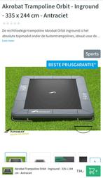 Akrobat trampoline inground 244 x 335 grijs, Ophalen, Nieuw